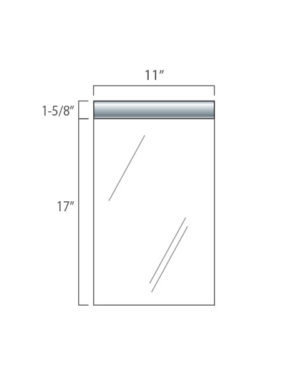AeroLinea® Silver Menu Display 11" x 17"