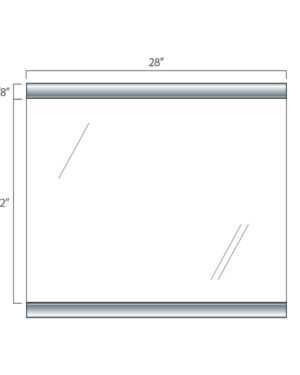 AeroLinea® Silver Menu Display 28" x 22"