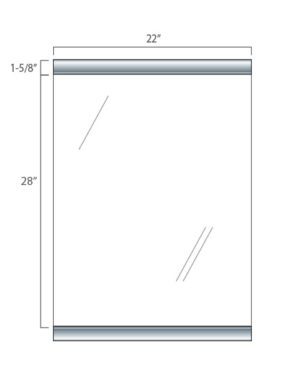 AeroLinea® Silver Menu Display 22" x 28"