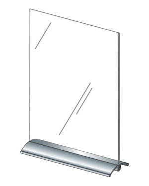 AeroLinea® Silver Vertical Item Identifier Display 8.5" x 11"